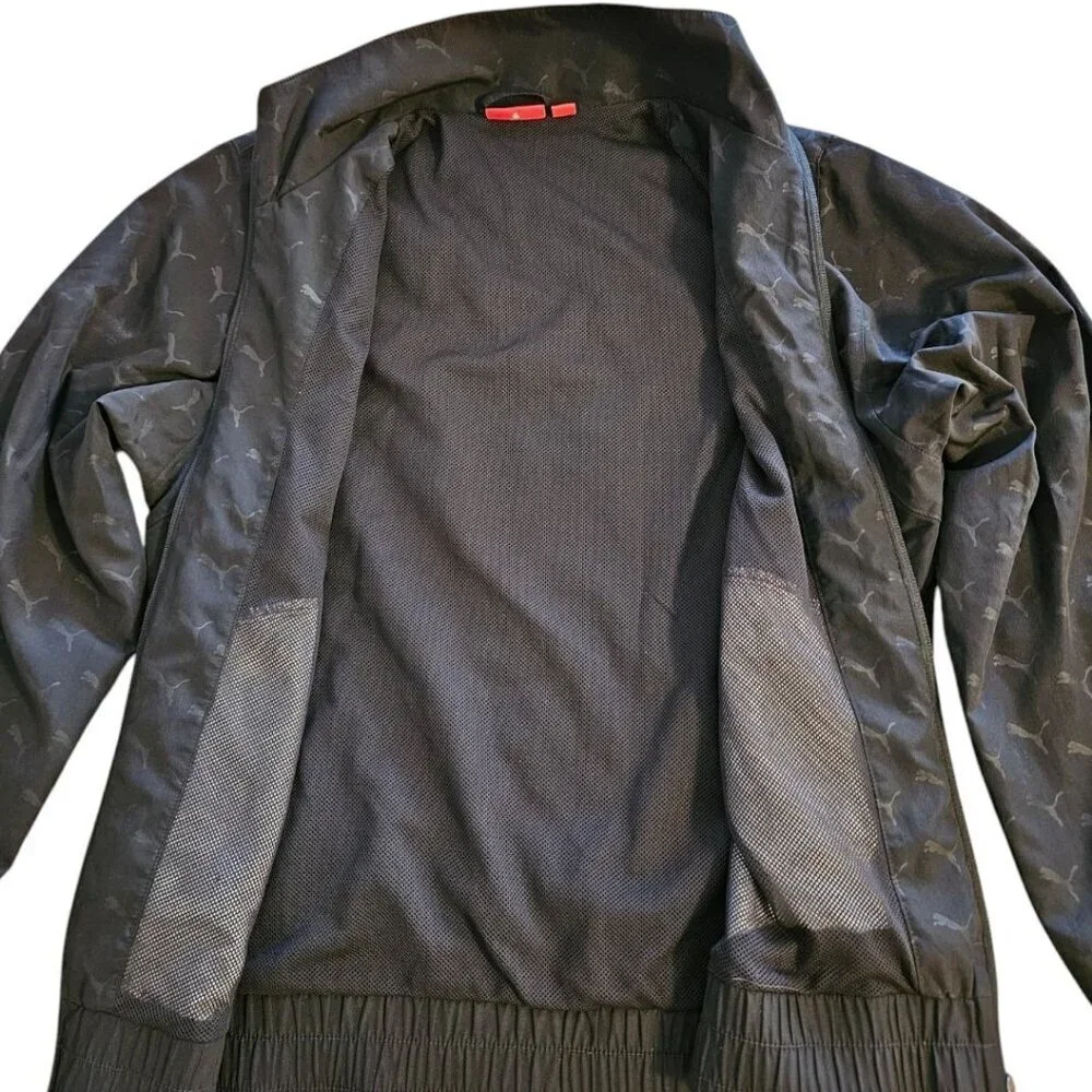 Vintage Puma Logo Track Jacket Windbreaker, Black, WMNS SZ LG